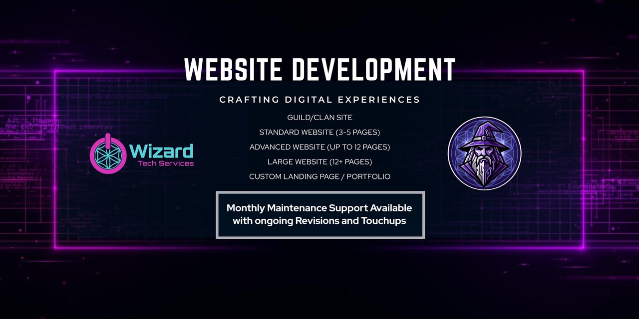 Website building services banner